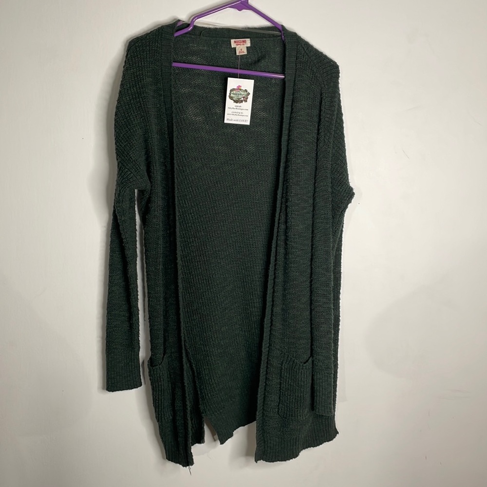 NWT Mossimo Supply Co Hunter Green Knit Cardigan